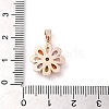 Brass Micro Pave Cubic Zirconia Pendants KK-D061-08RG-3