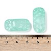 Spray Painted Transparent Glass Connector Charms X1-GLAA-H035-06K-3