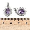 Natural Amethyst Pendants G-C172-07P-01-3