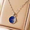 Hip-hop Style Sun Brass Enamel Pendant Necklaces for Women XJ6009-2-1