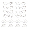 HOBBIESAY 20Pcs 2 Styles 201 Stainless Steel Connector Charms FIND-HY0001-18-1