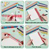 140Pcs 14 Colors Platic Binding Combs FIND-WA0001-15-3