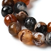 Dyed & Heated Natural Fire Crackle Agate Beads Strands G-P539-B01-08-4