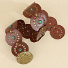 Western Retro PU Leather & Resin Imitation Gemstone Disc Chain Belts with Alloy Buckles AJEW-WH20064-21-7