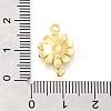 Brass Enamel Flower Links Connector Charms KK-C121-04G-01-3