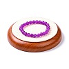 Flat Round Wood Pesentation Jewelry Bracelets Display Tray ODIS-P008-15B-01-1