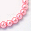 Baking Painted Pearlized Glass Pearl Round Bead Strands X-HY-Q330-8mm-53-2