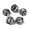 Vintage Porcelain Corrugated Beads PORC-N013-11B-1