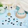 9 Strands 3 Colors Synthetic Turquoise Beads Strands G-HS0001-07-5
