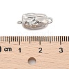 Brass Micro Pave Clear Cubic Zirconia Box Clasps KK-C075-15P-3