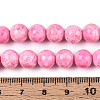 Dyed Synthetic Fossil Beads Strands G-T139-8mm-66C-5