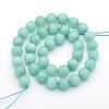 Dyed Faceted Round Natural White Jade Beads Strands G-E302-095-8mm-1-6