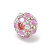 Sparkling Acrylic Encrusted Round Beads CLAY-NH0003-03S-3