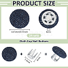 24 Bags Flat Round Cloth Cap Nail Buttons BUTT-BC0001-21F-2