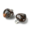 Natural Dragon Veins Agate Pendants G-F820-10A-21-2