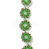 Handmade Glass Seed Christmas Wreath Beaded Bracelets for Women BJEW-MZ00060-3