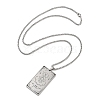 Non-Tarnish 201 Stainless Steel Rectangle with Constellation Pendant Necklaces NJEW-M223-02L-3