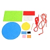 The Earth Day Theme DIY Non Woven Cloth Cartoon Earth-shaped Bag Kits DIY-WH0265-36-2