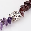 Chakra Natural Gemstone Beaded Stretch Bracelets X-BJEW-JB02324-02-2