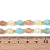 Natural Lemon Quartz & Flower Amazonite & Sunstone Beads Strands G-N358-04A-08-5