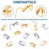 Unicraftale 60Pcs 2 Colors 304 Stainless Steel Clip-on Earring Findings STAS-UN0055-91-5