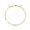 Brass Open Back Bezel Connector Charms KK-O144-15G-1