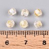 Transparent Spray Painted Glass Beads LS-EGLA-N018-4mm-09-4