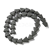 Triangle Dyed Natural Lava Rock Beads Strands G-O126-04A-04-2