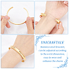 Unicraftale 3Pcs 3 Colors 304 Stainless Steel Grooved Open Cuff Bangle for Women BJEW-UN0001-33-4