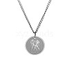 Stainless Steel 12 Constellation Pendant Necklaces for Sweater FZ0908-4-1