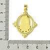 Brass Micro Pave Clear Cubic Zirconia Pendants KK-H472-39G-3