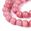 Ombre Effect Opaque Crackle Glass Beads Strands GLAA-Q106-01A-A12-4