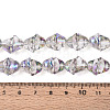 Electroplate Transparent Glass Beads Strands X1-EGLA-N020-03I-4