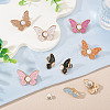 7 Pairs 7 Colors Butterfly Shape Alloy Enamel Adjustable Jean Button Pins FIND-TA0008-80-5