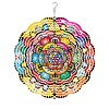 Wind Spinner Stained Iron Pendant Decorations PW-WG7A472-01-1