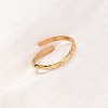 304 Stainless Steel Open Cuff Rings for Women RJEW-K309-12G-1