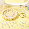 100Pcs Crackle Transparent Glass UV Reactive Beads GLAA-TA0004-28B-8