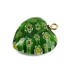 Handmade Millefiori Lampwork Heart Pendants LAMP-L080-01P-04-2