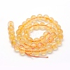 Natural Citrine Beads Strands X-G-P335-11-8mm-A-2