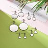 18Pcs 9 Size 304 Stainless Steel Stud Earring Settings STAS-LS0001-11P-5
