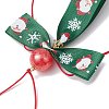 Christmas Polyester Grosgrain Cross Pendant Decorations HJEW-JM02609-02-3