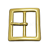 Rectangle Brass Center Bar Buckle Clasps FIND-WH0147-18G-1