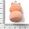 Flocking Resin Cute Pendants RESI-D072-01B-3