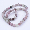 Natural Lepidolite/Purple Mica Stone Beads Strands X-G-Q462-4mm-29-2
