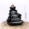 Ceramics Ornaments Reverse Flow Incense Burner Lotus Leaf Style Incense Holders Decoration Gift JX849A-2