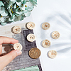 Wooden Buttons FIND-WH0097-33-3