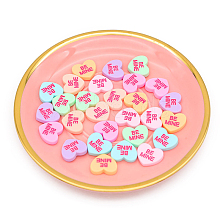 Opaque Resin Cabochons X-HEAR-PW0002-046A