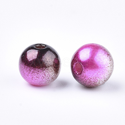 Rainbow ABS Plastic Imitation Pearl Beads LS-X-OACR-Q174-4mm-12-1