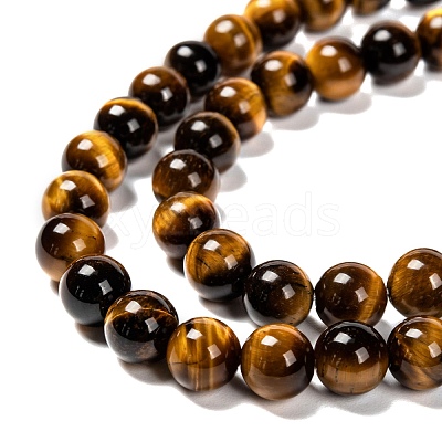 Natural Tiger Eye Beads Strands G-J303-11-8mm-1