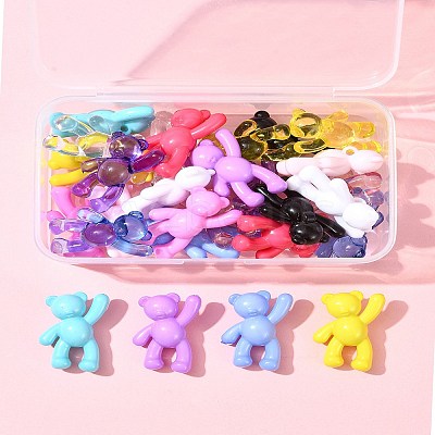 28Pcs 14 Colors Acrylic Pendants MACR-FS0001-84-1